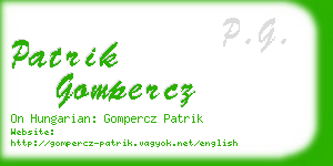 patrik gompercz business card